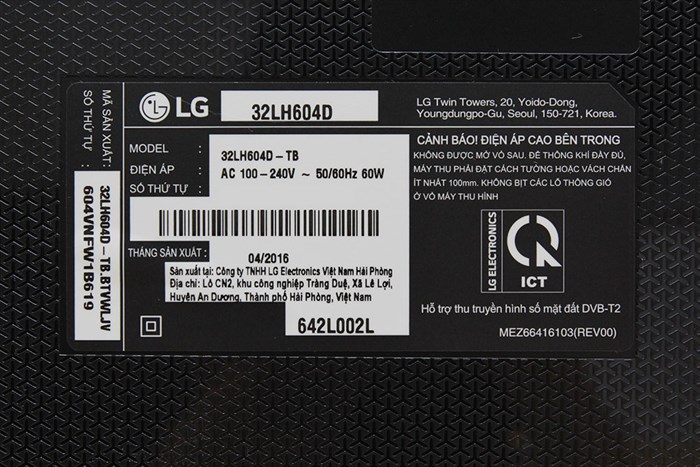 Smart Tivi LG 32 inch 32LH604D Màu Đen