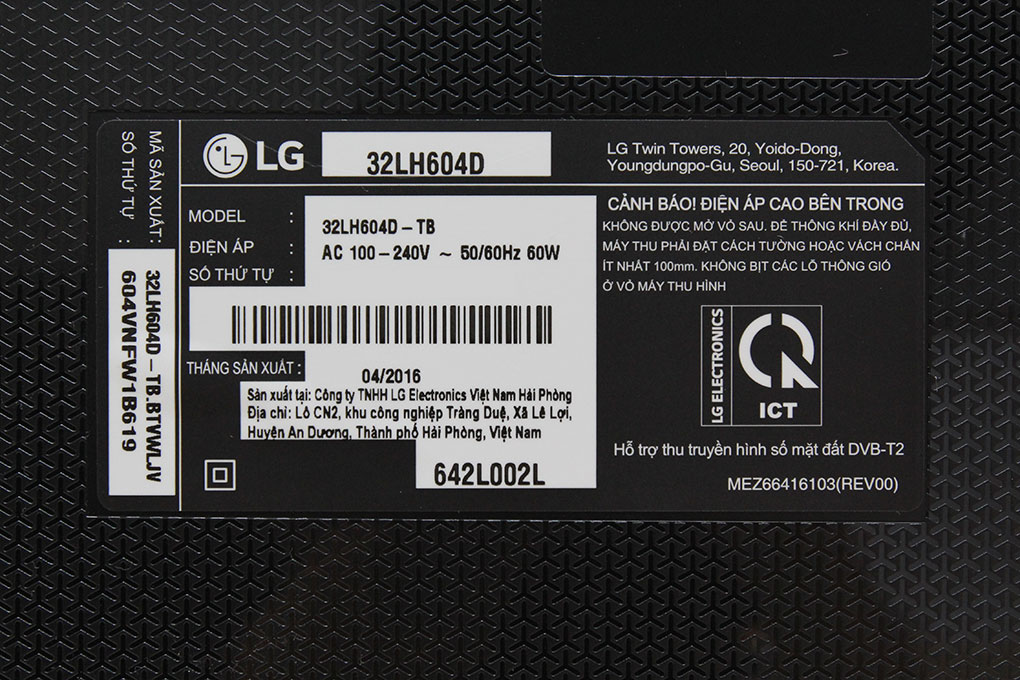 Smart Tivi LG 32 inch 32LH604D Màu Đen