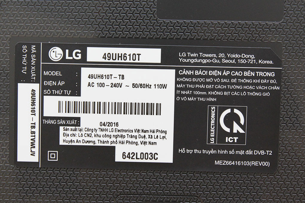 Smart Tivi LG 4K 49 inch 49UH610T Màu Đen