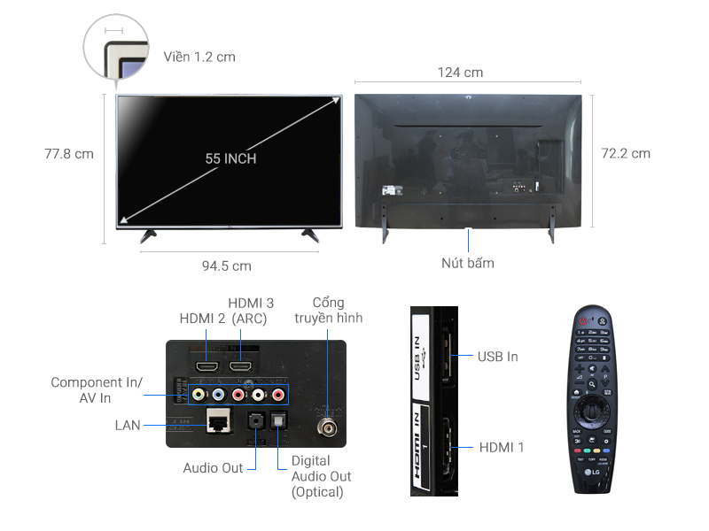 Smart Tivi LG 4K 55 inch 55UH617T