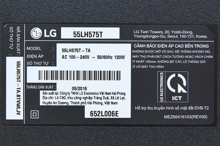 Smart Tivi LG 55 inch 55LH575T Màu Đen