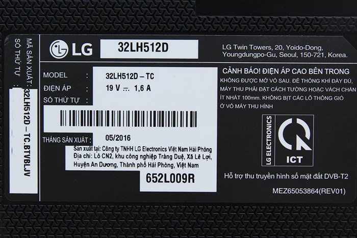 Tivi LG 32 inch 32LH512D Màu Xám