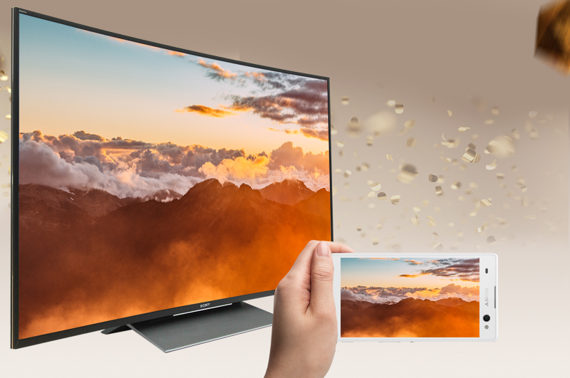 Android Tivi Cong Sony 55 inch KD-55S8500D - Chiếu màn hình điện thoại lên TV