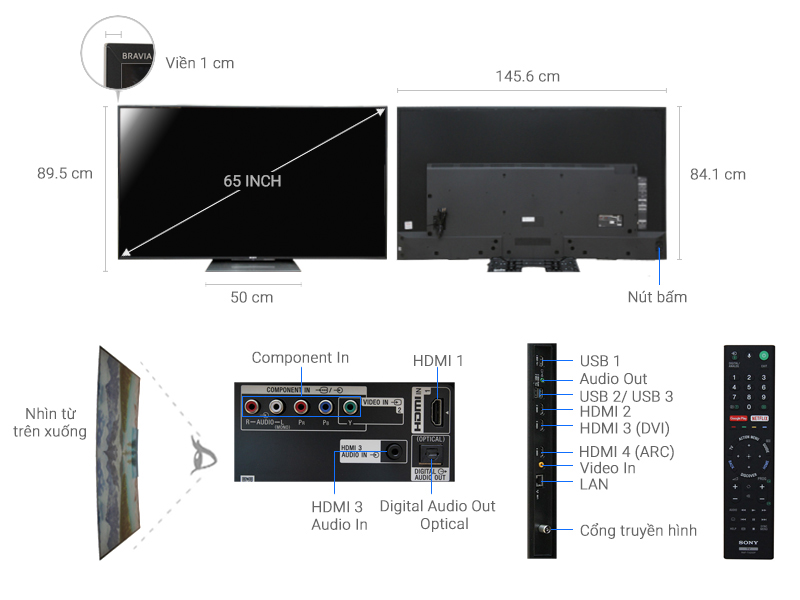 Android Tivi Cong Sony 4K 65 inch KD-65S8500D