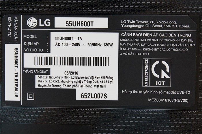 Smart Tivi LG 55 inch 55UH600T Màu Đen