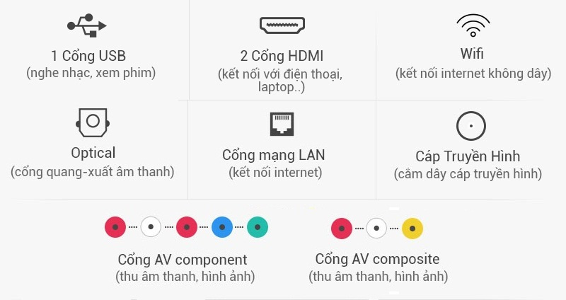 Smart Tivi LG 49 inch 49LH590T-Kết nối