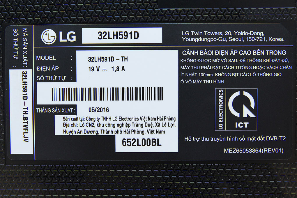 Smart Tivi LG 32 inch 32LH591D Màu Đen