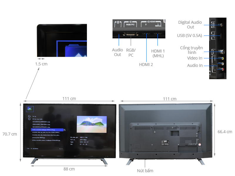 Thông số kỹ thuật Tivi Toshiba 49 inch 49L3650