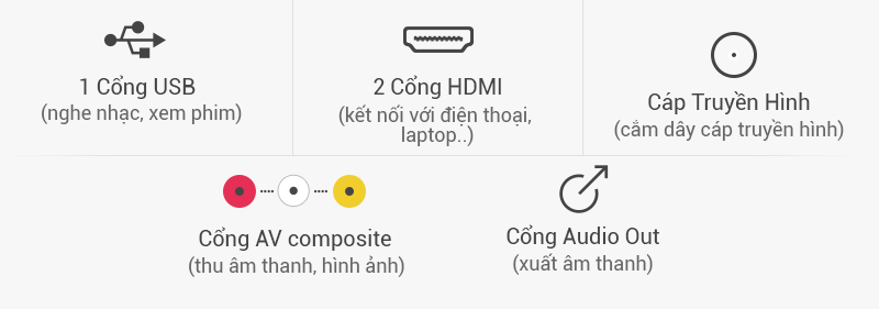Tivi Toshiba 49 inch 49L3650 - Kết nối