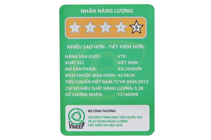 Tivi Toshiba 43 inch 43L3650 Màu Đen