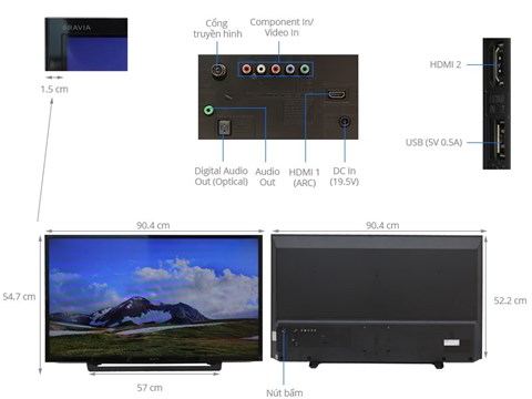tivi led sony kdl-40r350d
