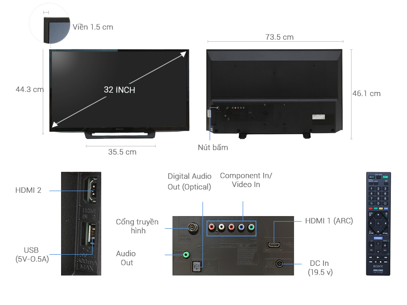 Tivi Sony 32 inch KDL-32R300D
