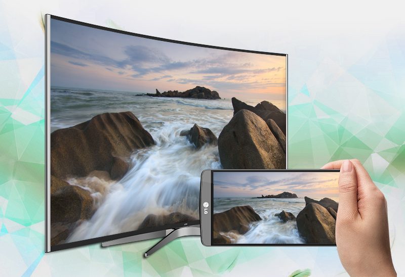 Smart Tivi Cong TCL 55 inch L55C1-UC-Chiếu màn hình điện thoại Smart Tivi Cong TCL 55 inch L55C1-UC-Chiếu màn hình điện thoại