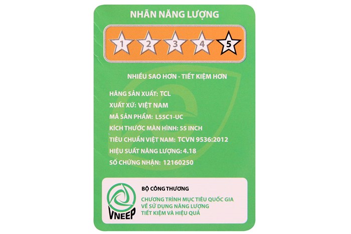 Smart Tivi Cong TCL 4K 55 inch L55C1-UC
