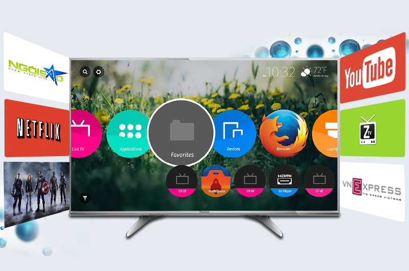 Smart Tivi Panasonic 55 inch TH-55DX650V - Ứng dụng giải trí Smart Tivi Panasonic 55 inch TH-55DX650V - Ứng dụng giải trí