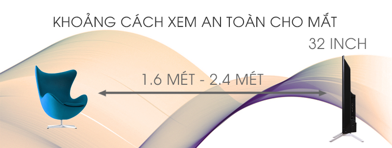 Smart Tivi Toshiba 32 inch 32L5650 - Khoảng cách xem TV Smart Tivi Toshiba 32 inch 32L5650 - Khoảng cách xem TV