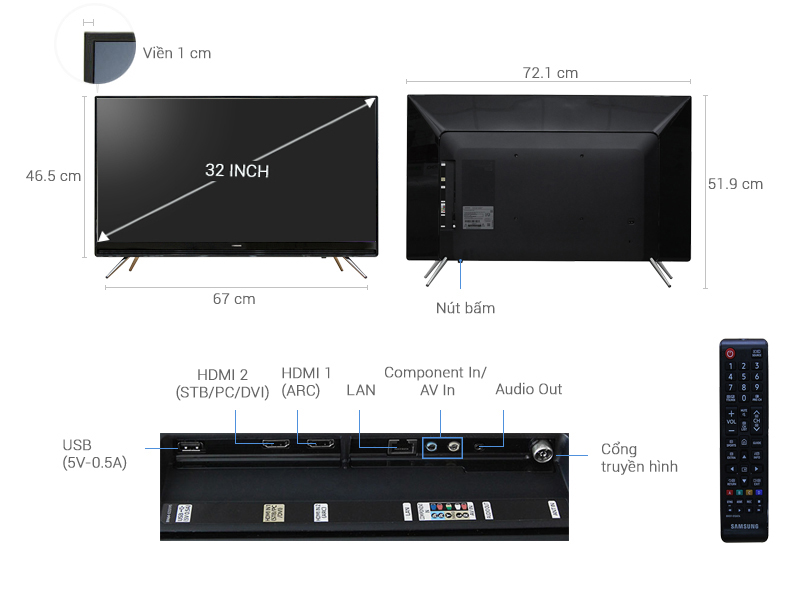 Smart Tivi Samsung 32 inch UA32K5300 - giá tốt, có trả góp