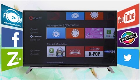 Giao diện smart tivi Toshiba trên Smart Tivi Toshiba 49 inch 49L5650