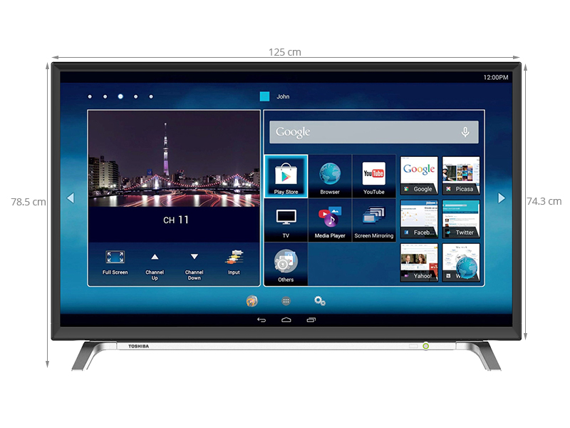 Thông số kỹ thuật Smart Tivi Toshiba 55 inch 55L5650