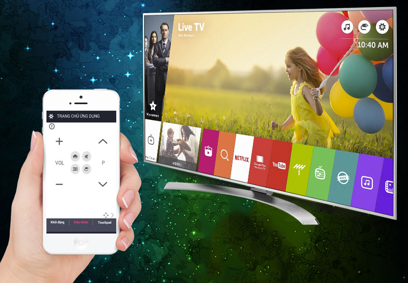 Smart Tivi LG 75 inch 75UH656T - Điều khiển tivi bằng điện thoại Smart Tivi LG 75 inch 75UH656T - Điều khiển tivi bằng điện thoại