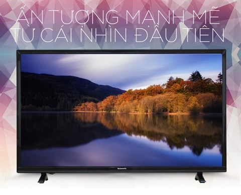 Thiết kế tối giản trên Tivi Skyworth 32 inch 32E350