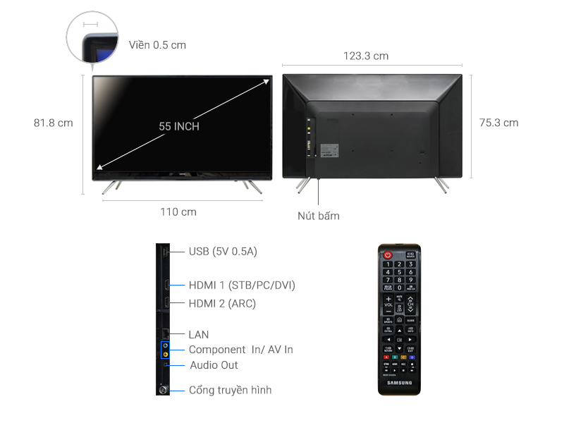 Smart Tivi Samsung 55 inch UA55K5300