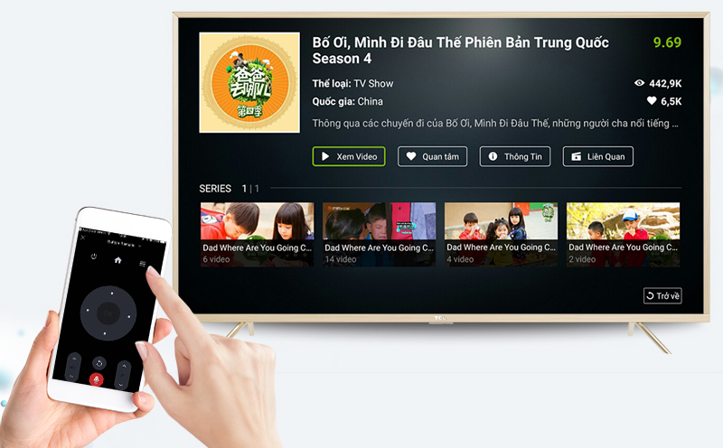 Smart Tivi TCL 43 inch L43Z2 - Điều khiển tivi bằng điện thoại Smart Tivi TCL 43 inch L43Z2 - Điều khiển tivi bằng điện thoại