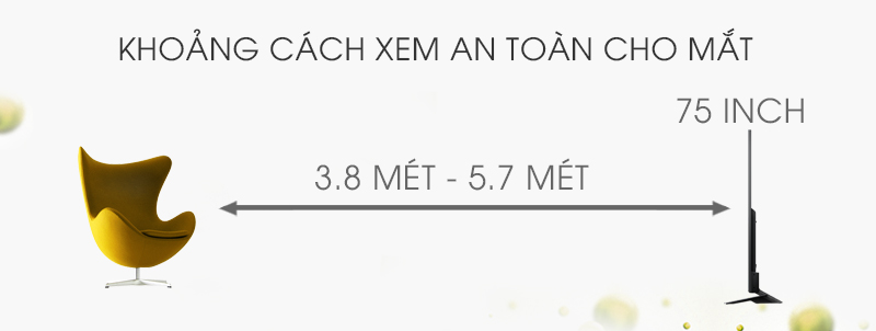Android Tivi Sony 75 inch KD-75Z9D - Khoảng cách xem TV Android Tivi Sony 75 inch KD-75Z9D - Khoảng cách xem TV