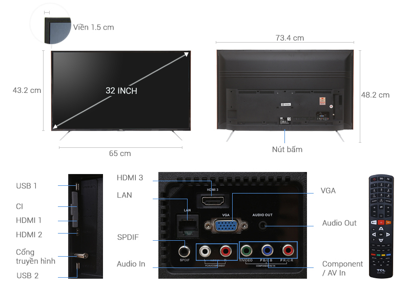 Smart Tivi TCL 32 inch L32S6100