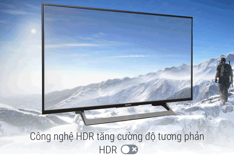 Android tivi Sony 43 inch 43X8000E với công nghệ hình ảnh HDR