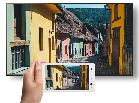 Chiếu màn hình điện thoại lên tivi qua tính năng Screen Mirroring trên Android tivi Sony 43 inch 43X8000E