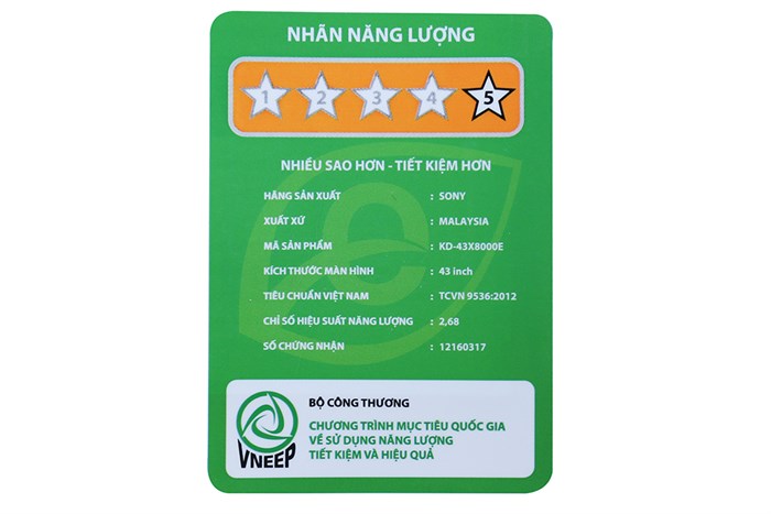 Android Tivi Sony 4K 43 inch KD-43X8000E Màu Đen