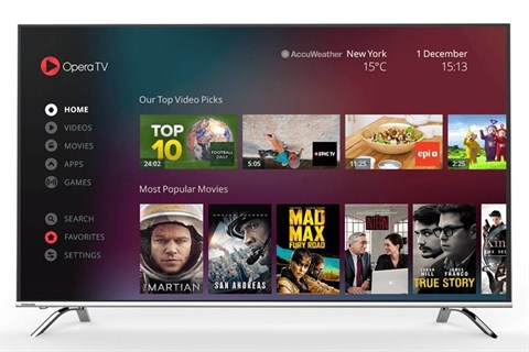 Giao diện Opera TV - Smart Tivi Toshiba 49 inch 49U9650