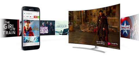 Điềi khiển và chia sẻ hình ảnh trên Smart Tivi QLED 65 inch Samsung QA65Q8C