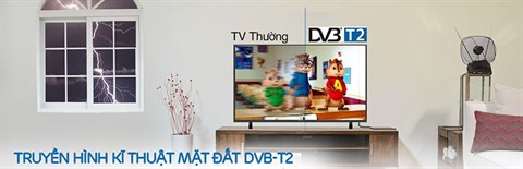 Đầu thu DVB - T2 trên Smart Tivi Skyworth 55 inch 55G6