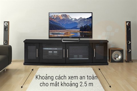 Tivi Sony 40 inch KDL-40W660E với khoảng cách cho mắt 2.5m