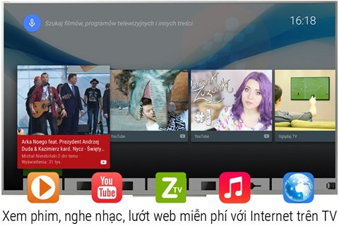 Xem phim với internet trên TV