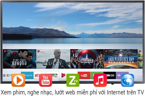 Smart Tivi Samsung 49 inch UA49M5500 xem phim với Internet trên TV