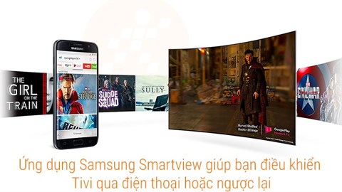 Smart Tivi Samsung 49 inch UA49MU6500 có thể điều khiển bằng điện thoại