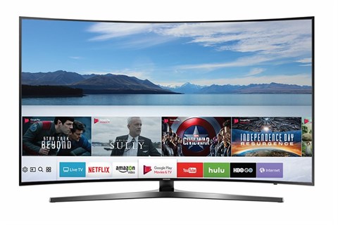 Thiết kế hiện đại, tinh tế trên Smart Tivi cong Samsung 55 inch UA55MU6500