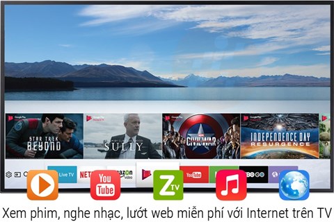 Xem phim, nghe nhạc với Internet trên TV