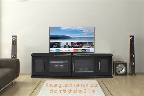 Smart Tivi Samsung 49 inch UA49MU6400 có khoảng cách đặt an toàn