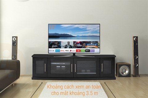 Smart Tivi Samsung 55 inch UA55MU6400 có khoảng cách an toàn cho mắt 2.5m