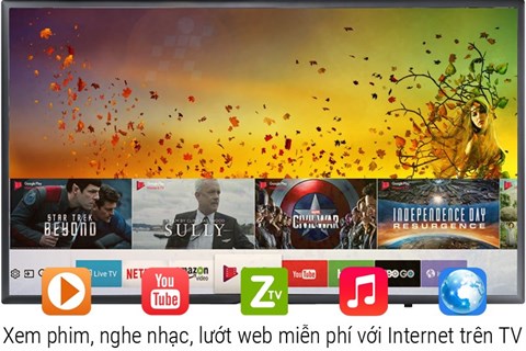 Xem phim cùng Internet trên TV