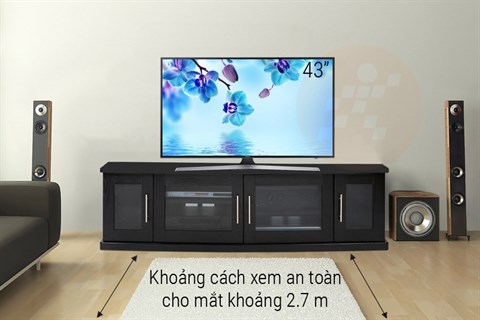 Smart Tivi Samsung 43 inch UA43MU6100 có khoảng cách an toàn cho mắt 2.5m