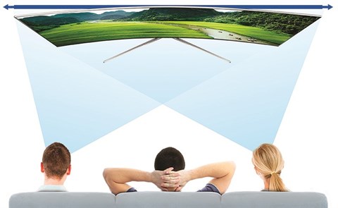 Màn hình cong trên Smart Tivi Samsung 49 inch UA49M6300