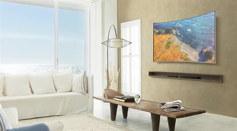 Thiết kế tối giản, sang trọng trên Smart Tivi Cong Samsung 55 inch UA55MU8000