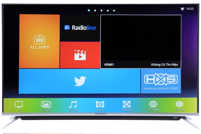 Smart Tivi Skyworth 4K 43 inch 43G6 Màu Bạc