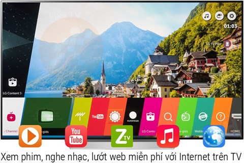 Xem phim với internet trên tivi