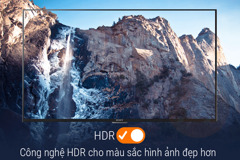 Internet Tivi Sony 49 inch KDL-49W750E có Công nghệ HDR